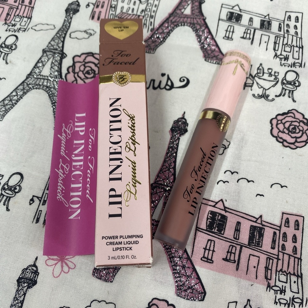Too Faced  Lip Injection Power Plumping Cream Liquid Lipstick Give Em Lip 100% A